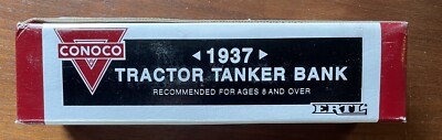 ERTL 1937 Conoco Nth Motor Oil Tractor Tanker Coin Bank