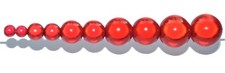 pangaeawalker AAA quality round miracle beads of 4, 5, 6, 8, 10, 12 mm, red