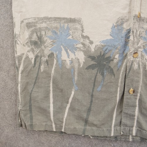 Columbia Shirt Mens 2XL XXL Beige Button Short Sleeve Floral Palm Print Hiking - Picture 7 of 15