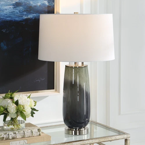 Campa Gray-Blue Table Lamp - Picture 2 of 7