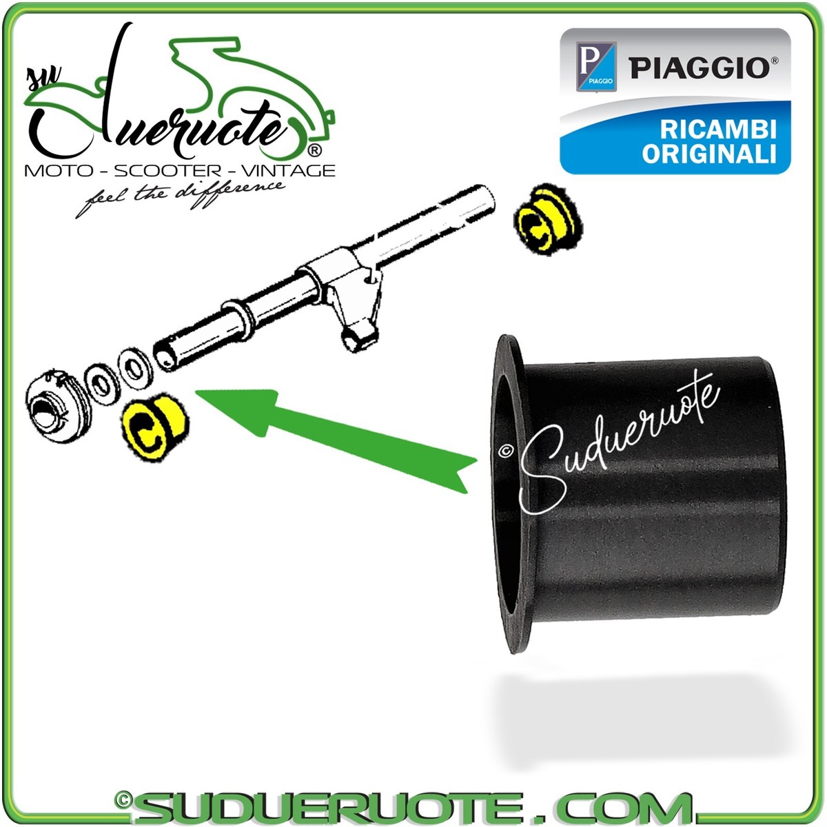26653510 Boccola Manubrio Tubo Comando Gas Accelleratore - Cambio Per Piaggio Vespa Pk Fl - Fl2 - Hp - Cosa
