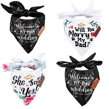 Dog Bandanas 4 Pack, Fall Dog Bandana Boy Girl for Holiday Large Marry