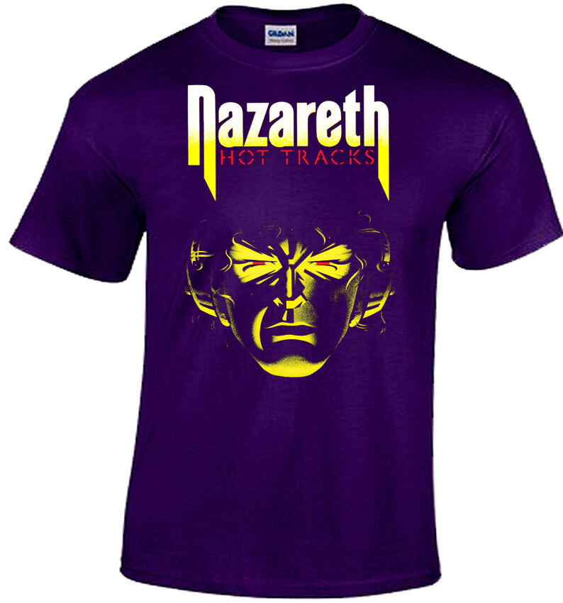 Nazareth Hot Tracks t-shirt hard rock band black purple all sizes