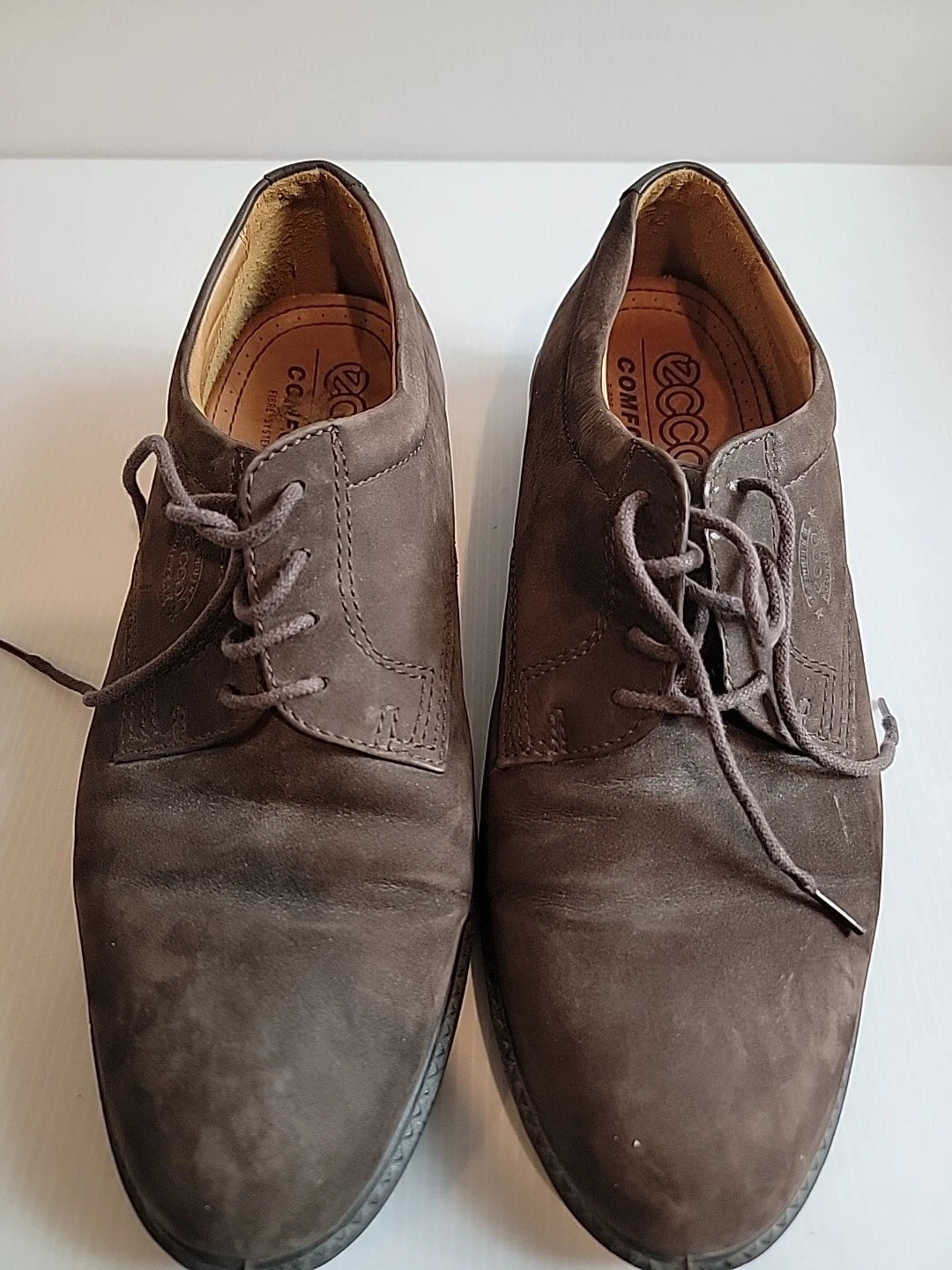 Scarpe ECCO uomo 45 marrone Oxford eleganti casual vera pelle comode