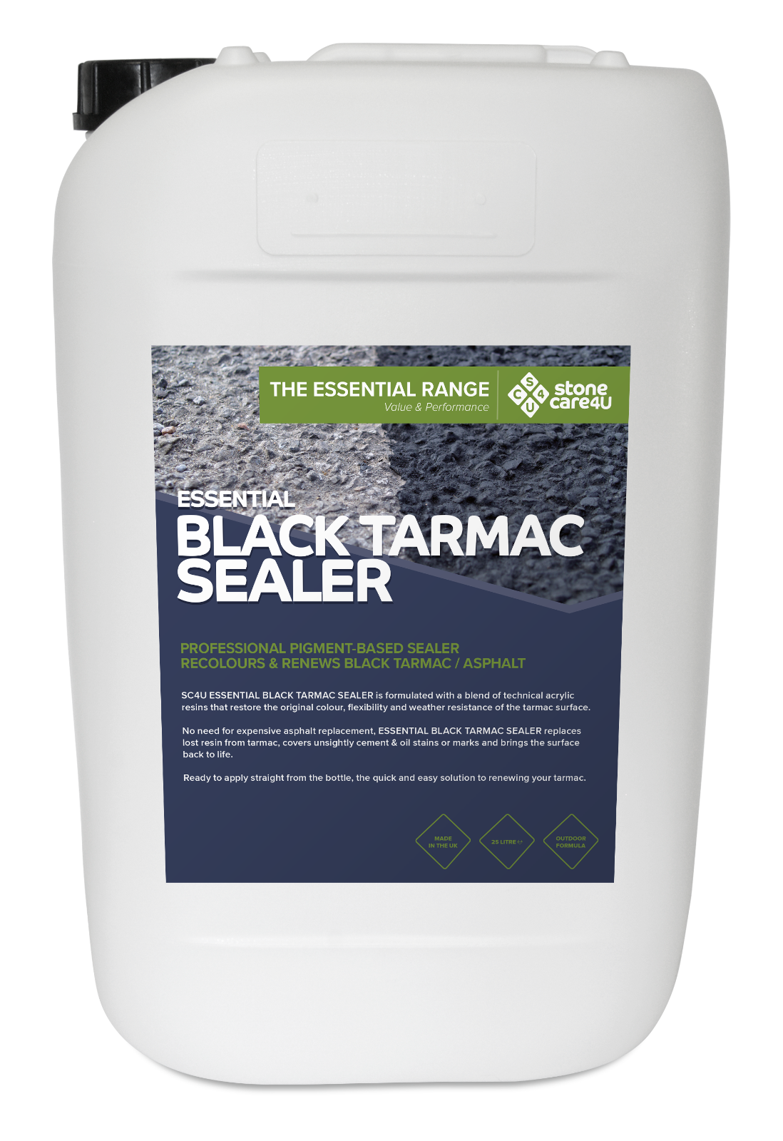 Black Tarmac Asphalt Paint Coating Restore Repair Protect and Re-Colour 25L - Image 3