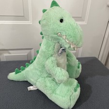 FAO Schwarz Green Dinosaur Plush Soft Toy Stuffed Animal 13"
