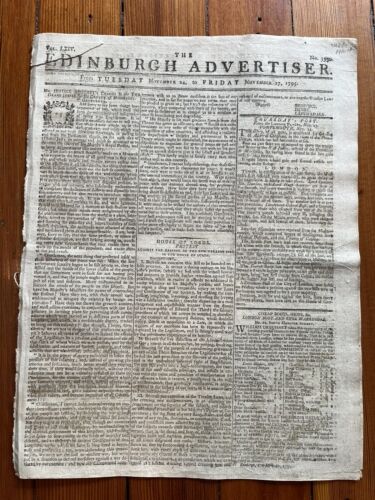 1795 newspaper BRITISH CAPTURE CAPE TOWN SOUTH AFRICA from NETHERLANDS Good Hope - Afbeelding 1 van 7