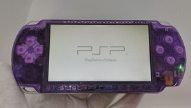 Sony PSP-3000 Playstation Portable Handheld Console Clear Purple Shell Custom