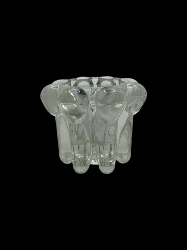 Vtg. Clear Glass Votive Holders, Bubble. Set of 2.