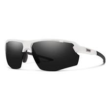 Smith Resolve Unisex Semi-Rimless Sunglasses in White/ChromaPop Black Clear LENS