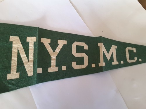 New York State Music Camp N.Y.S.M.C. Pennant. Vintage. Green color. 23" long - Picture 2 of 8