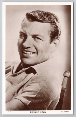 Richard Egan Vintage Echt Foto Postkarte Picturegoer Serie D 670 RKO Radio Star