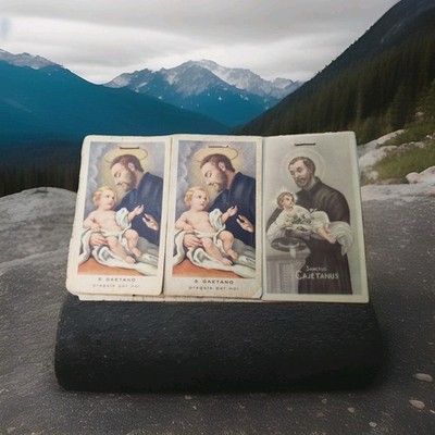 46 Total Cards 2 Variations Of ''Rare'' Vintage Holy cards San Gaetano