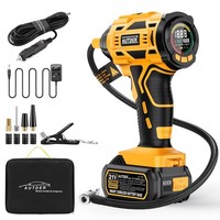 Autder ReifenfüLler Akku Kompressor 180 Psi, Tragbare Luftpumpe Mit M, Gelb