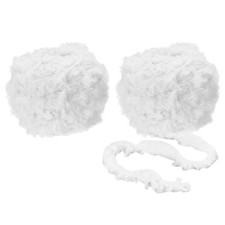 35yds Faux Fur Yarn, 2 Skeins Fuzzy Yarn Crochet Fluffy Yarn Soft, White