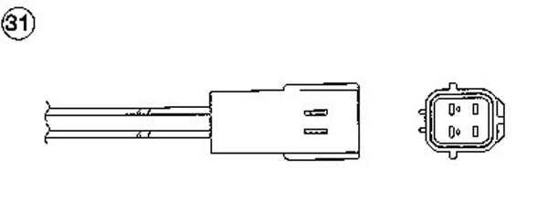 Lambdasonde Sensor Abgassteuerung NGK 95256 FüR Fiat Brava Lancia Delta Bravo 1-image