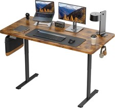 Ergonomic Electric Standing Desk - Adjustable, Rustic Brown,