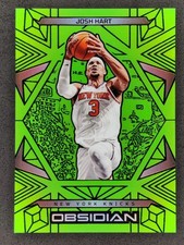 2024-25 Panini Obsidian JOSH HART Electric Etch Green Flood /25 #136 NY Knicks