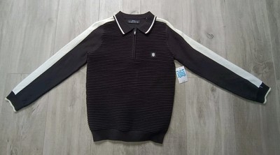 Matalan Pullover Jungen Alter 9 Jahre Viertel 1/4 Reißverschluss schwarz Smart Top