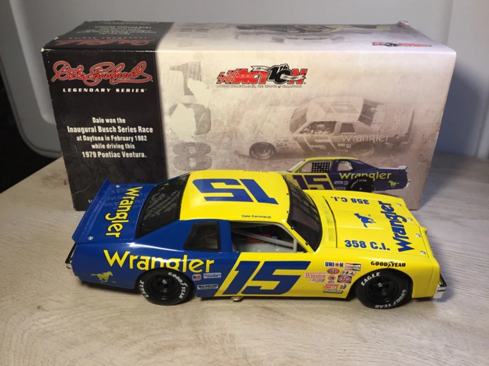 Raro 1:24 Dale Earnhardt #15 WRANGLER 1979 BUSCH DAYTONA VENTURA DieCast NASCAR Foto 3 de 4