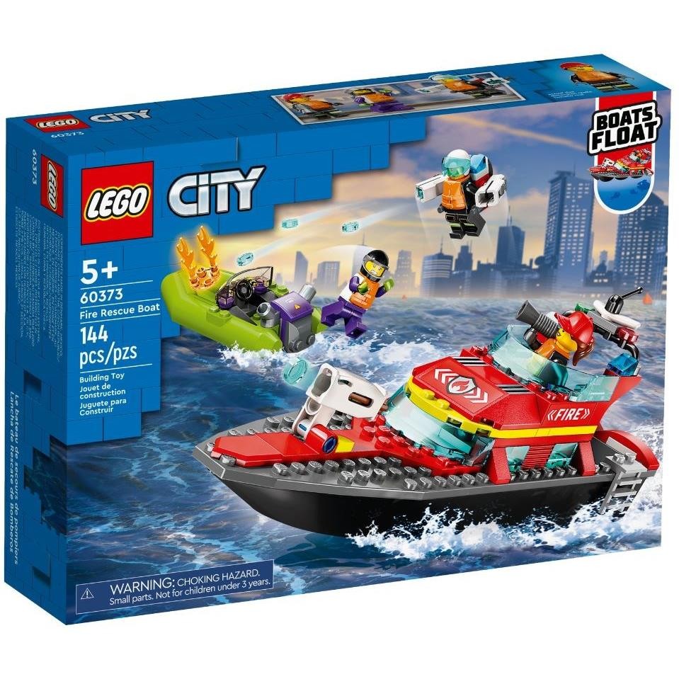 Bateau de sauvetage des pompiers LEGO City 60373 jeu de construction pour l'après-midi