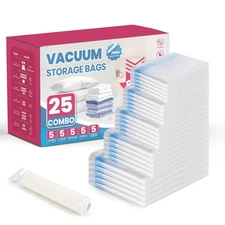 Vacuum Storage Bags 25 Pack, Space Saver Bags with Hand Pump, Vacuum Seal Bag...