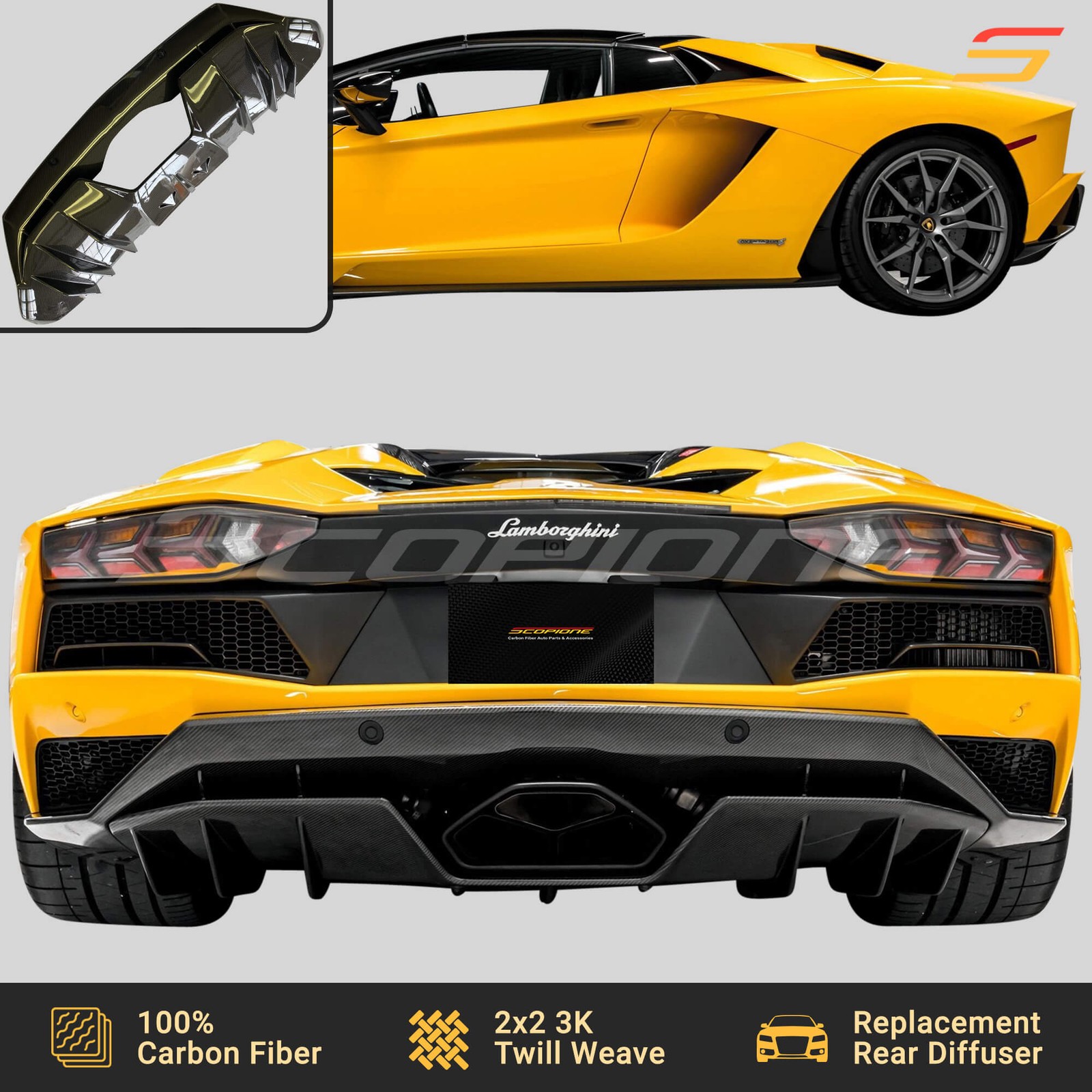Scopione Carbon Fiber Full Body Kit for Lamborghini 18-21 Aventador S LP740-4