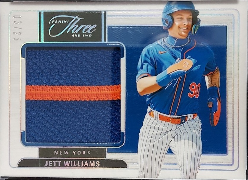 2024 Panini Three and Two - Prospect Swatches Jett Williams #PS-JW Holo ...