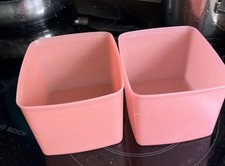 Tupperware 2 Gefrierbehälter Unterteil 800ml - Ersatzteil 312 Rosa Ohne Deckel