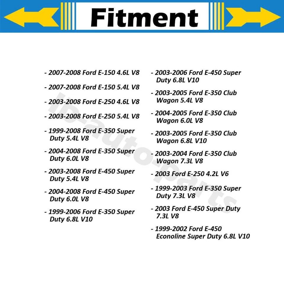 Rótulas inferiores superiores delanteras 4 piezas para Ford E-450 Econoline Super Duty 1999-2002 Foto 2 de 4