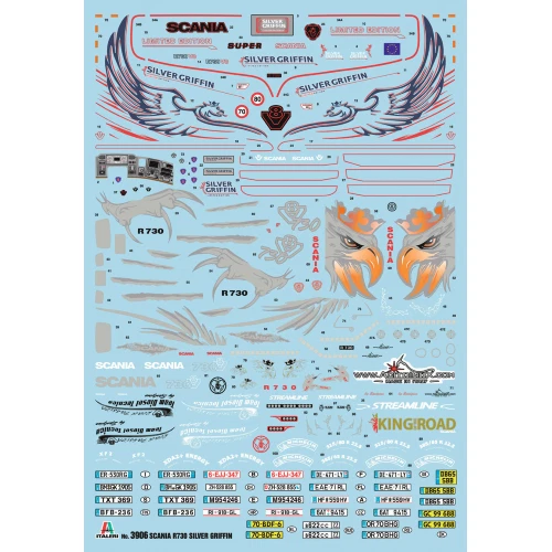 CAMION SCANIA R730 STREAMLINE 4x2 KIT 1:24 Italeri Kit Camion Modellino Nuovo - Immagine 3 di 4