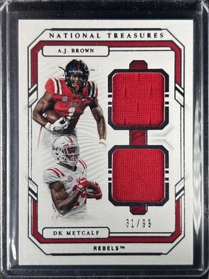 Brown, A.J./Metcalf, DK - 2019 National Treasures Collegiate - Swatch - 31/99