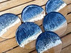 Set of 6 Ocean Resin Coasters 4” Round Cork Backed Handmade Beach Coastal Decor — photo 5