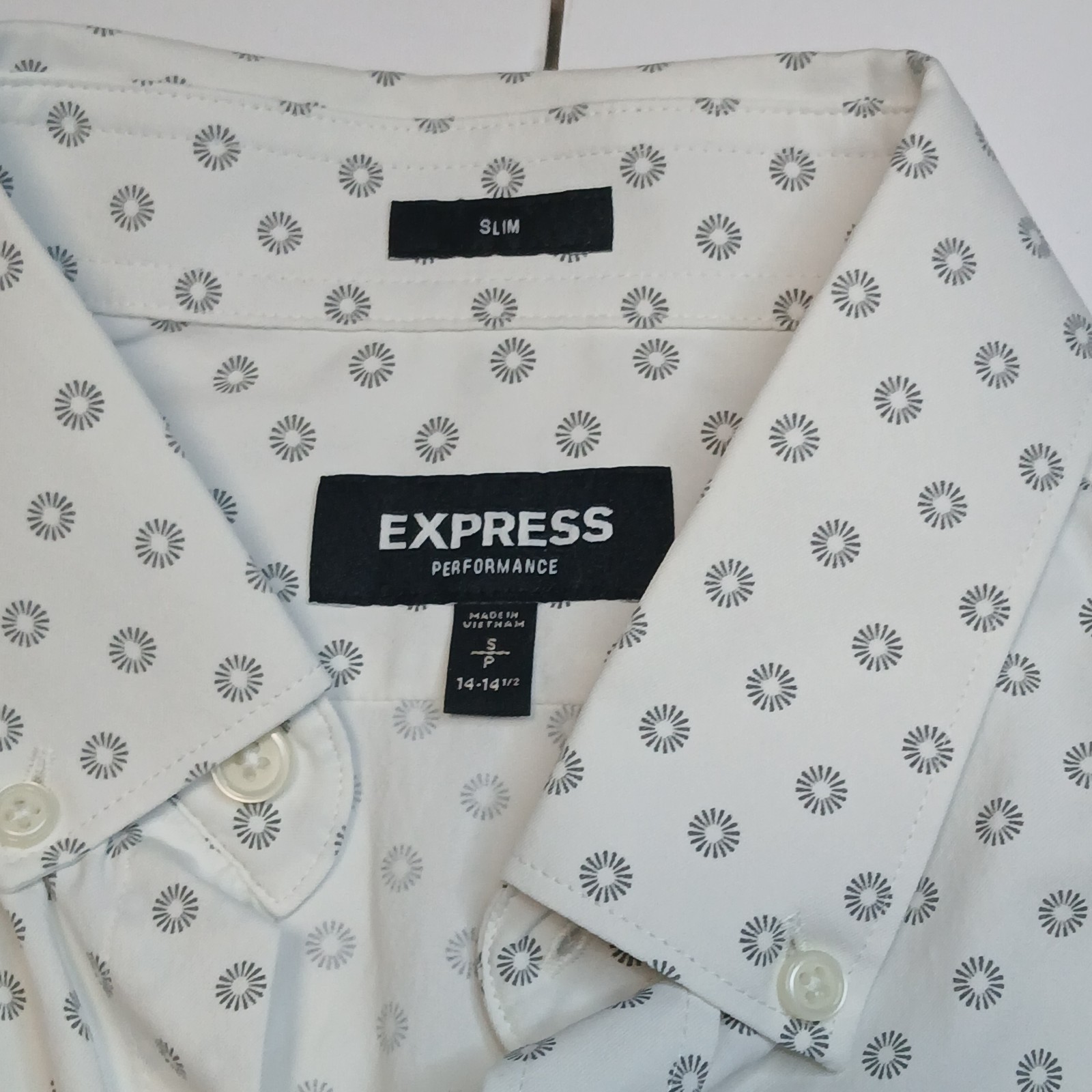 Express Performance Slim Button Down Shirt Quick … - image 3