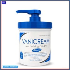 Moisturizing Cream 16 oz 1 lb for Sensitive Skin Face Hands Body Eczema Non