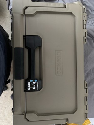 DECKED Plastic Tool Box Beige with Removable Tray