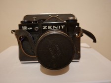 Zenith / Zenit 12XP SLR Camera with Helios 44M-4 Lens and Hood + Original Case