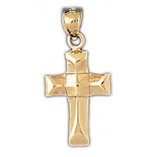 Cross Charm Pendant 14k Gold