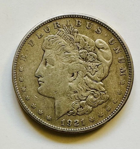 1921-S Morgan Silver Dollar, VF/XF