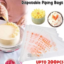100 Large Disposal Plastic Cake Piping Bag Icing Cream Pastry Cookies Decorating