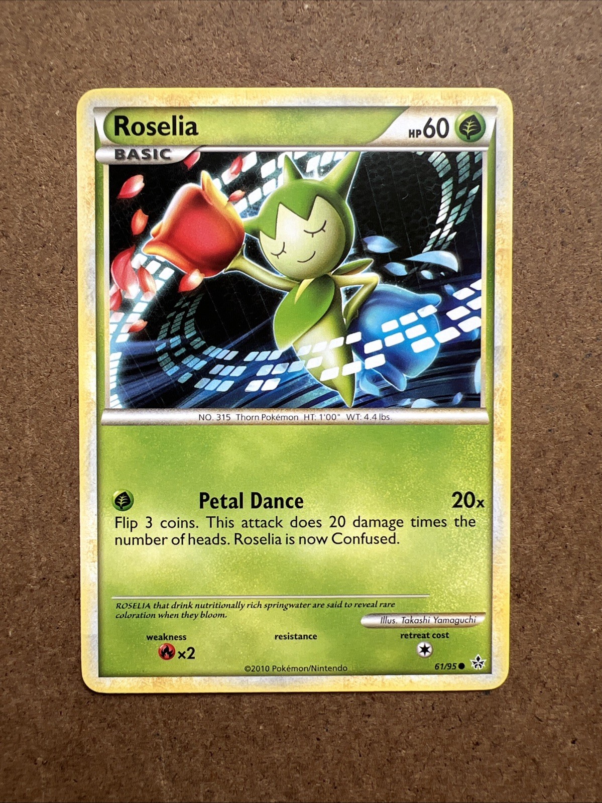Roselia 61/95 Unleashed Regular Pokemon Card LP