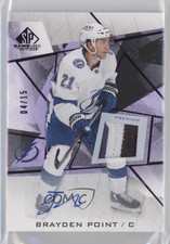 2021 Upper Deck SP Game Used Purple Memorabilia 4/15 Brayden Point #14 Auto 0w2g