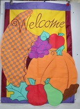 Large Fall Welcome Banner - 28' wide by 40" long - very colorful