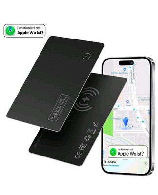 Apple AirTag Alternative (Wo ist?) im Kartenformat Brieftasche GPS-Tracker (iOS)
