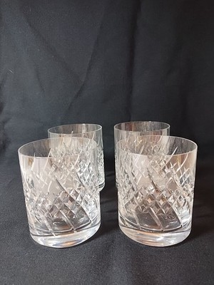 SET 4 Rogaska Staccato Double Old Fashion Whiskey Glasses