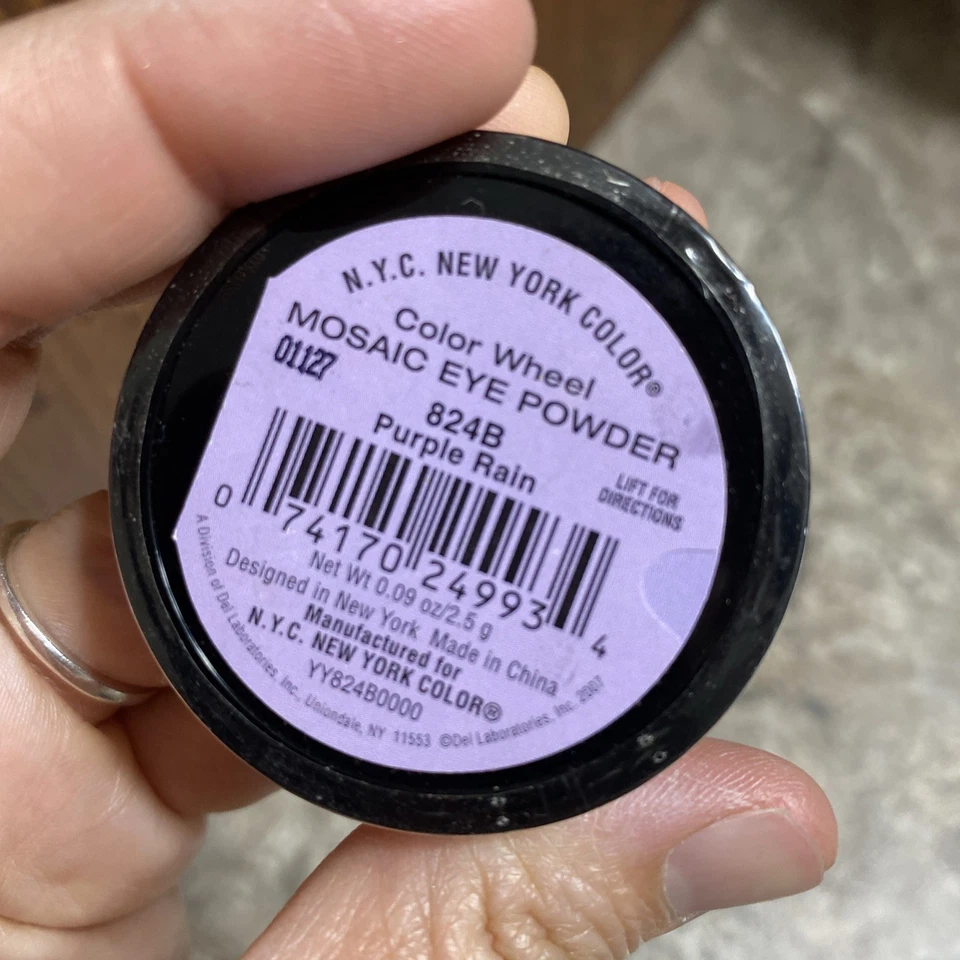 NYC New York Color Wheel Mosaic Eye Powder Shadow Purple Rain NEW - Image 2 of 3