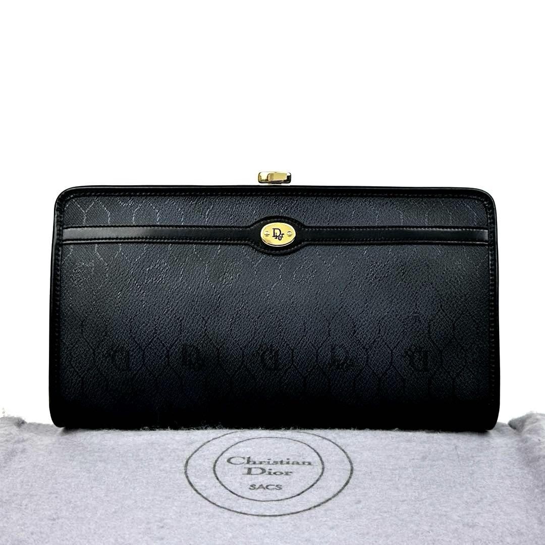 Christian Dior Trotter Leather and PVC Black Clutch Bag in Excellent Condition