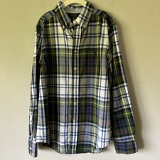 Boys Ralph Lauren Polo Long Sleeve Button Up Shirt Plaid Size M 10-12 NEW Fall