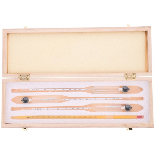 Portable Glass Alcohol Hydrometer for Wine Reusable Khaki Wine Tester Tool