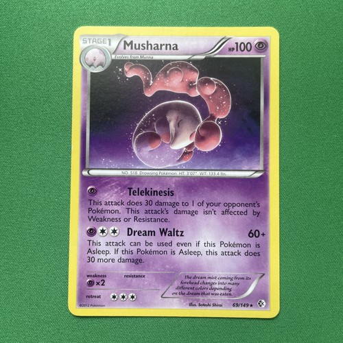 Musharna 69/149 Boundaries Crossed Pokemon 2012 Black And White MP